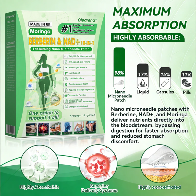 【𝐎𝐟𝐟𝐢𝐜𝐢𝐚𝐥 𝐔𝐊 𝐒𝐭𝐨𝐫𝐞】 𝐂𝐥𝐞𝐚𝐫𝐞𝐧𝐚® 𝐌𝐨𝐫𝐢𝐧𝐠𝐚 · 𝐁𝐞𝐫𝐛𝐞𝐫𝐢𝐧𝐞 × 𝐍𝐀𝐃+ 𝟏𝟎-𝐢𝐧-𝟏 𝐀𝐝𝐯𝐚𝐧𝐜𝐞𝐝 𝐍𝐚𝐧𝐨 𝐌𝐢𝐜𝐫𝐨𝐧𝐞𝐞𝐝𝐥𝐞 𝐏𝐚𝐭𝐜𝐡 — 𝐎𝐧𝐜𝐞 𝐃𝐚𝐢𝐥𝐲, 𝐕𝐢𝐬𝐢𝐛𝐥𝐞 𝐑𝐞𝐬𝐮𝐥𝐭𝐬 𝐢𝐧 𝟕 𝐃𝐚𝐲𝐬🧑‍⚕️🩺 - Image 7
